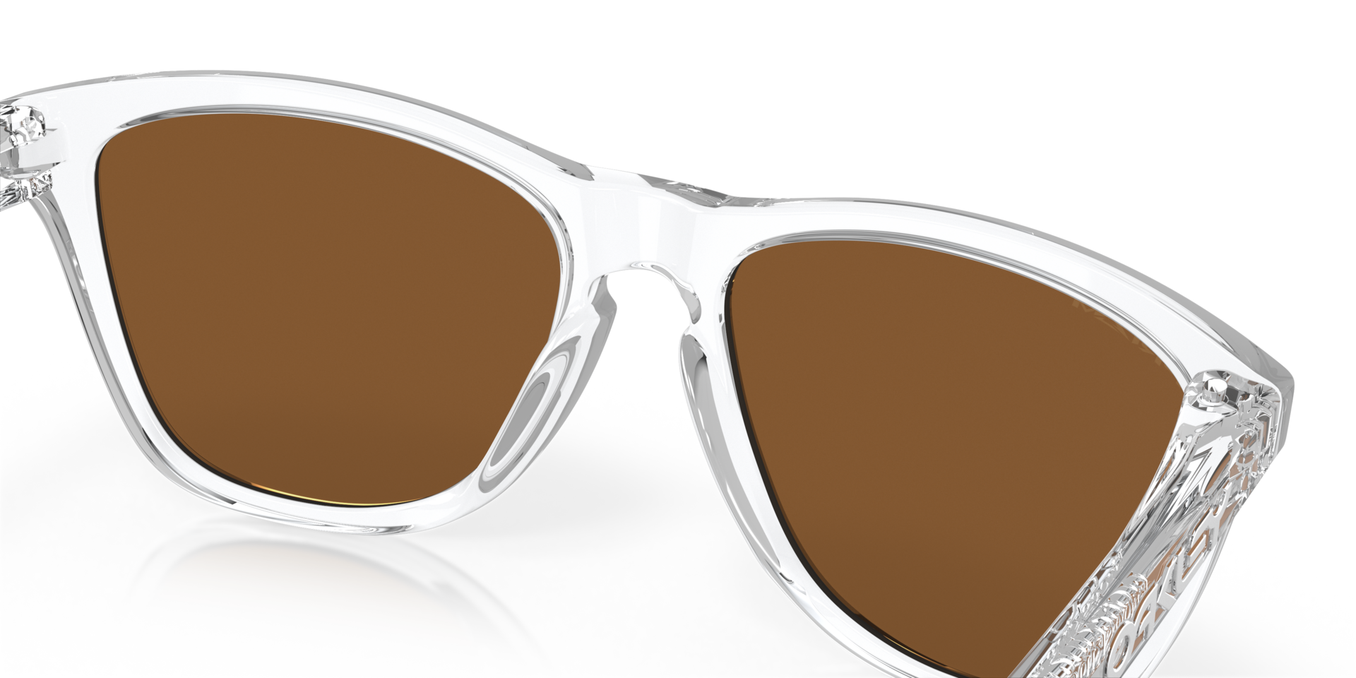 Oakley Frogskins Polished Clear w/Prizm Violet Ikoniske Oakley-briller som fungerer uansett hverdagsaktivitet