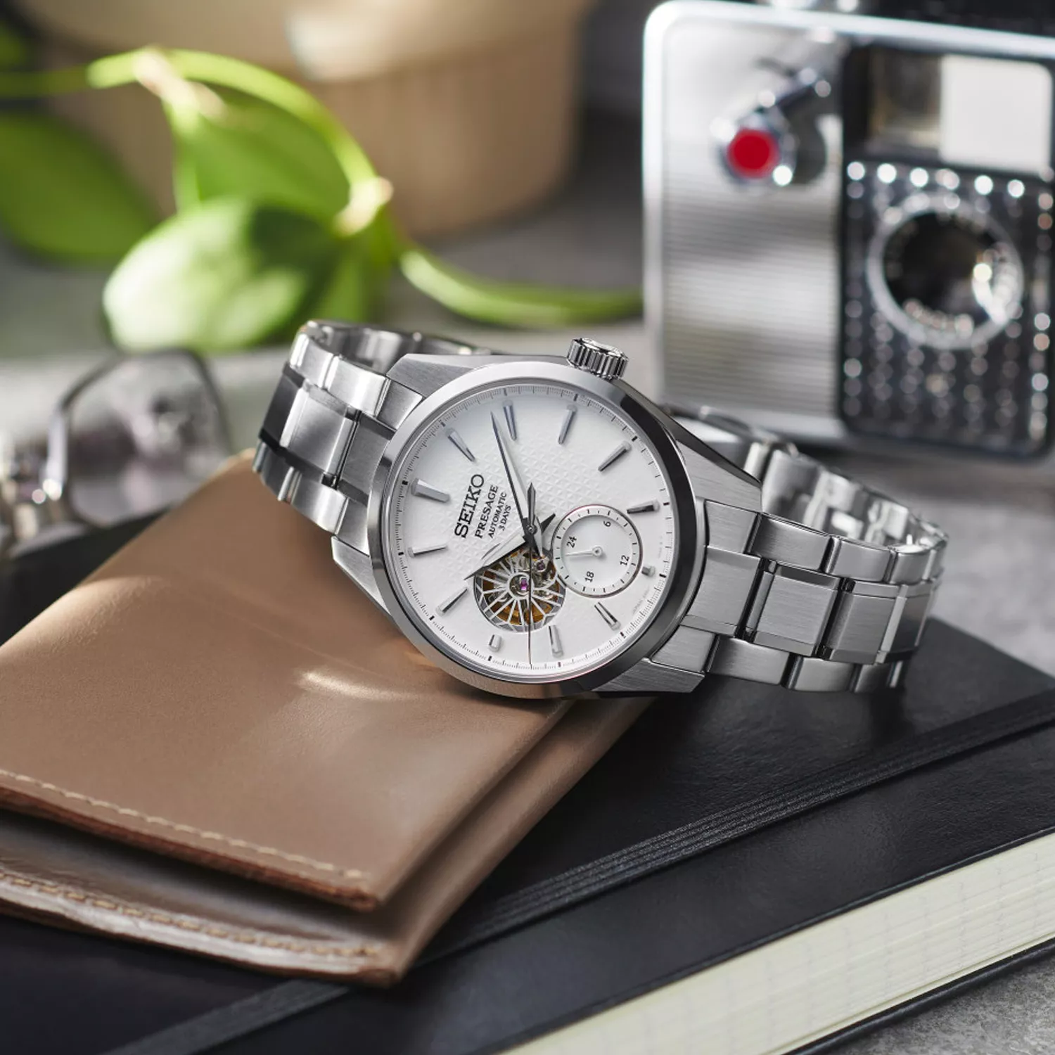Seiko Presage 'Ao' Sharp-Edged Open Heart SPB415J1