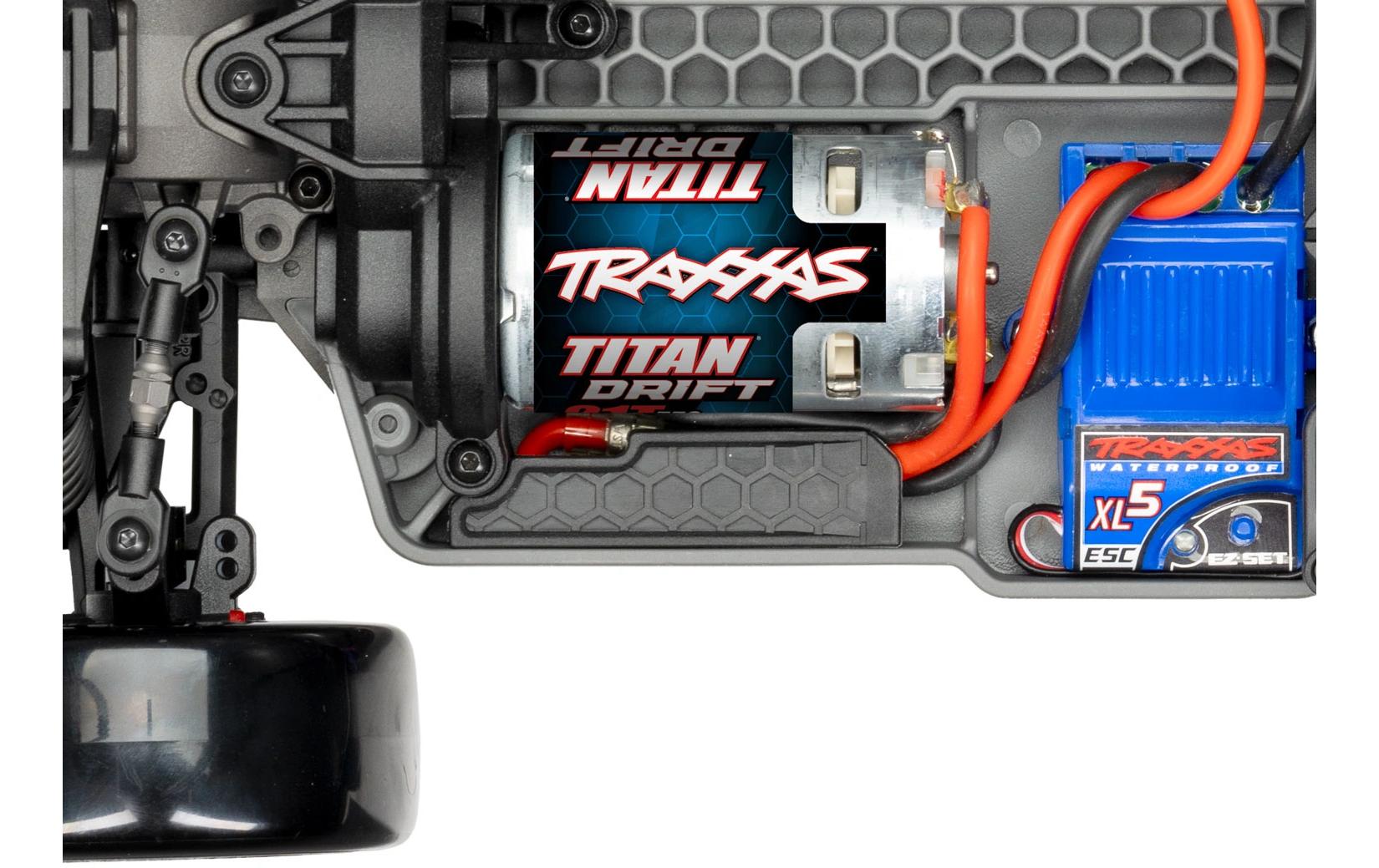 4TEC 2.0 Drift Ford Mustang, Schwarz ARTR, 1:10<br>4TEC 2.0 Chassis mit Hinterradantrieb und detailgetreuer Ford Mustang Karosserie