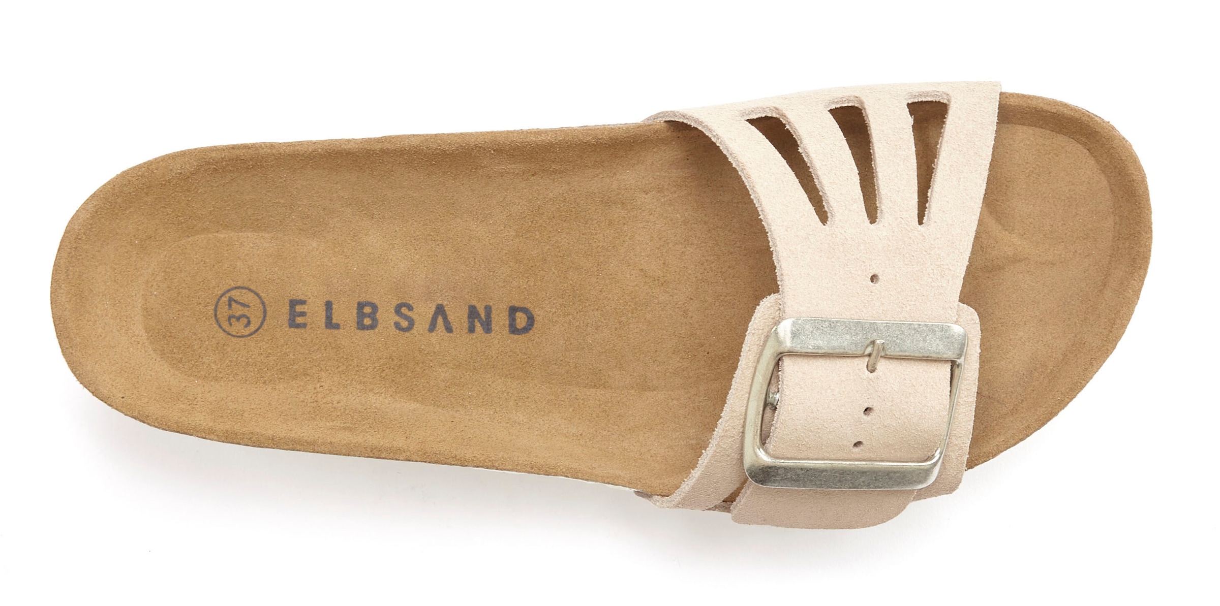 Elbsand Pantolette »Sandale«  Mule, offener Schuh aus Leder mit weichem Komfortkorkfussbett
