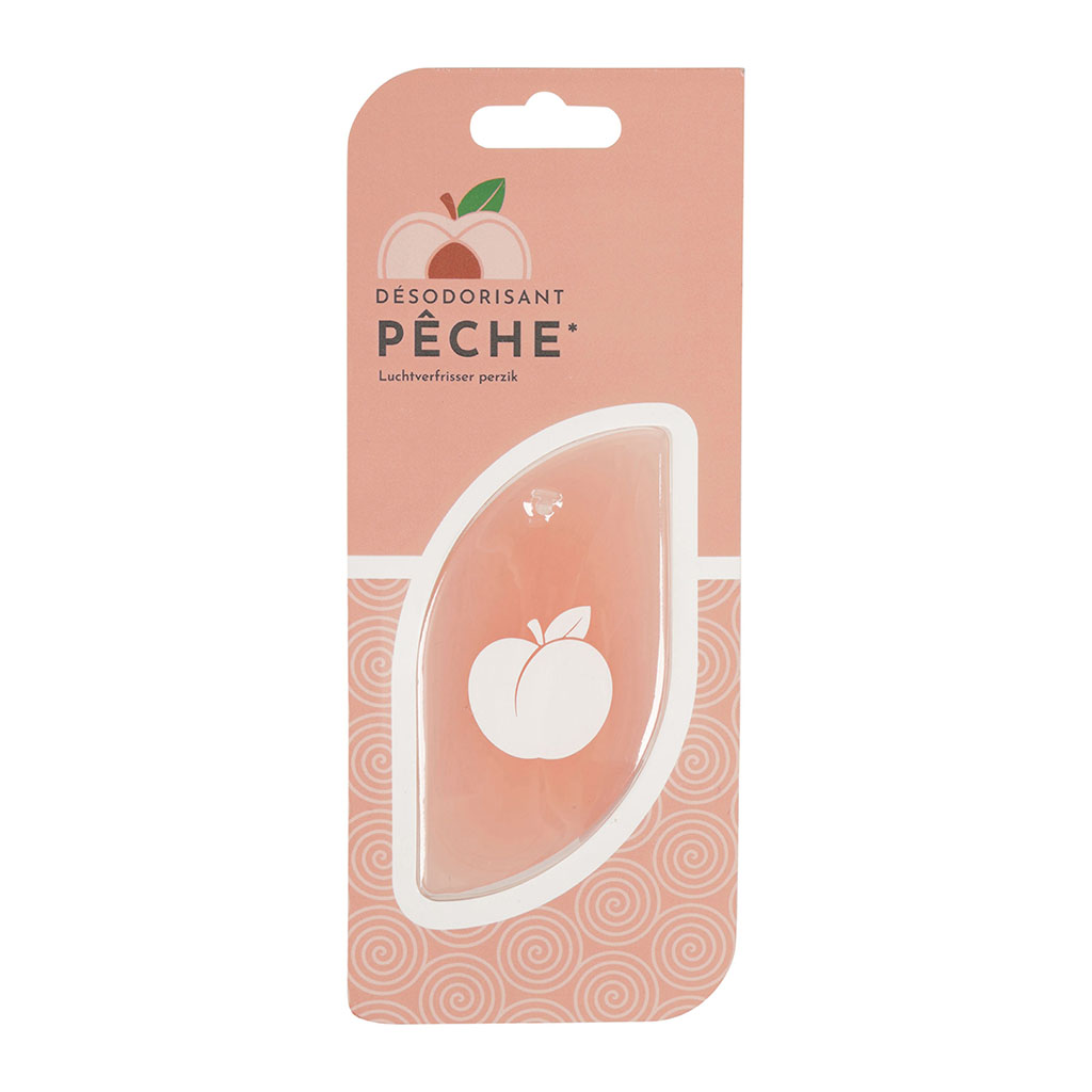 Désodorisant voiture feuille 3D parfum pêche
