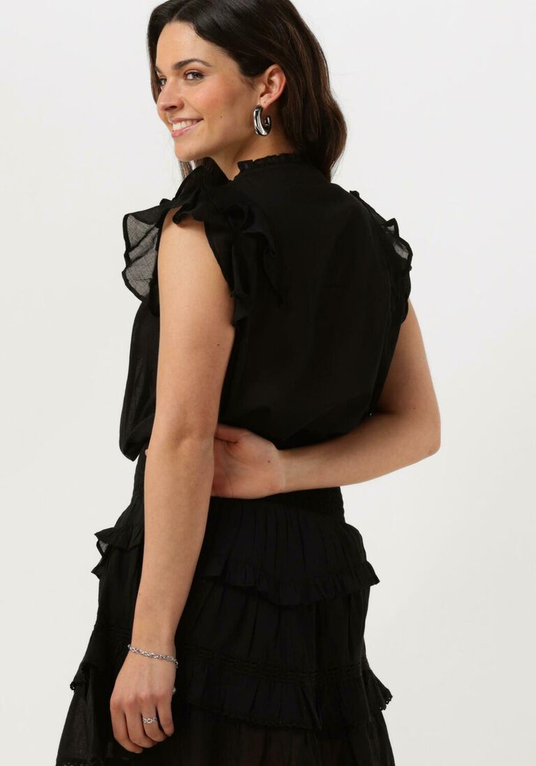 NOTRE-V zwarte notre-v top voile top short sleeves