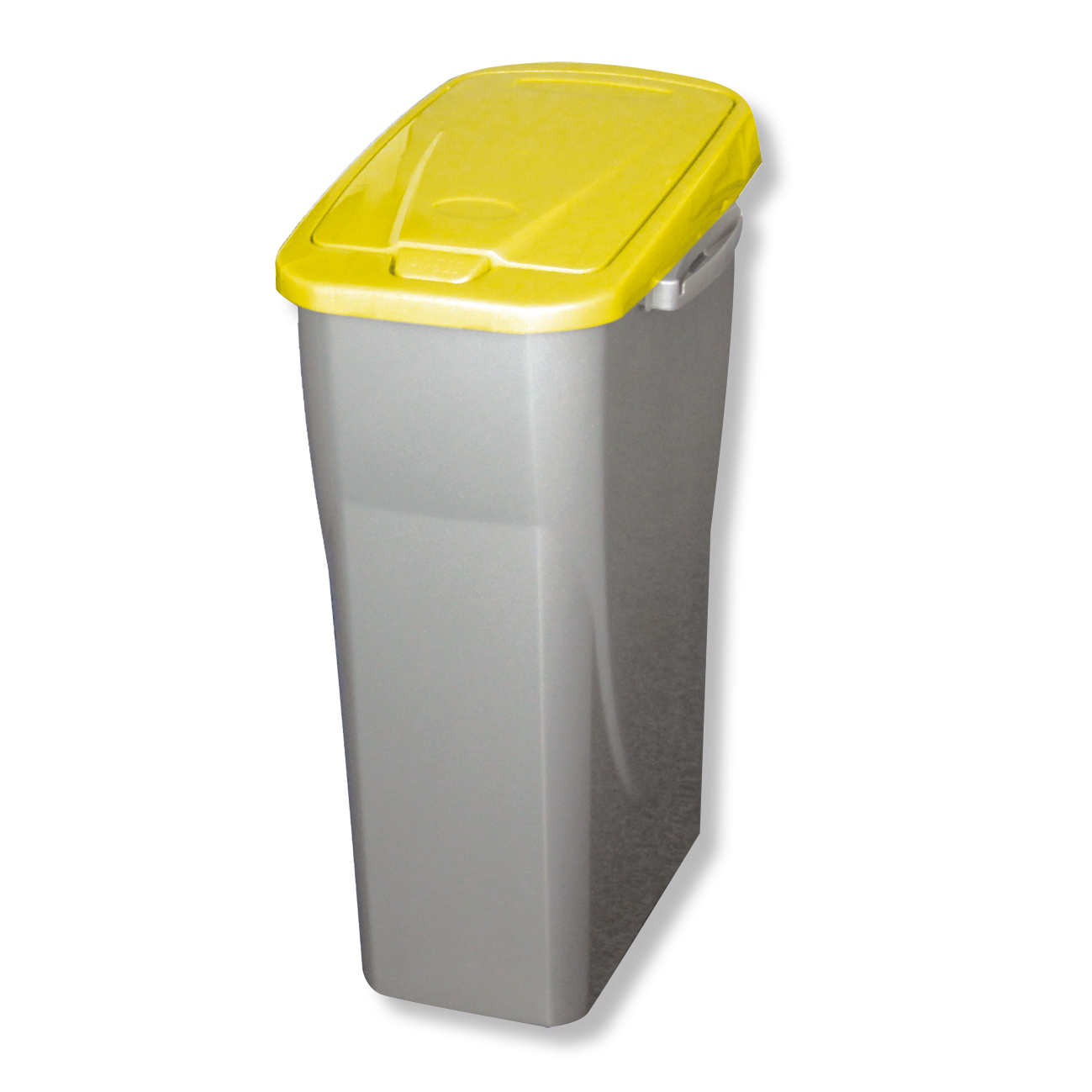Mülleimer - silber-gelb - 25 Liter