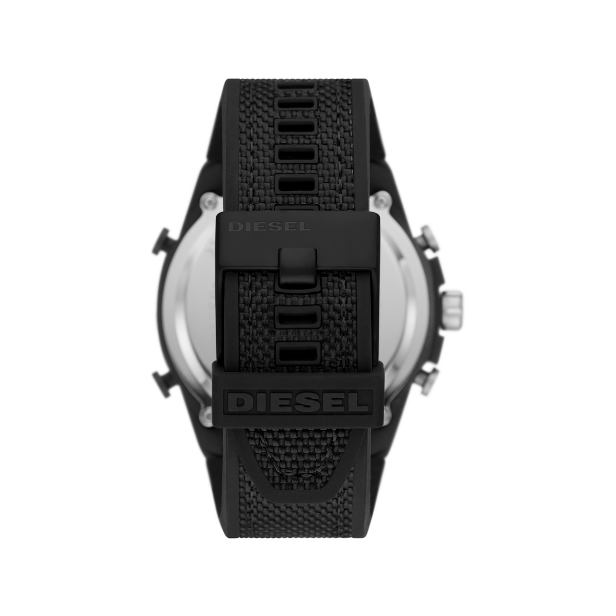 Montre DIESEL homme acier noir bracelet plastique noir