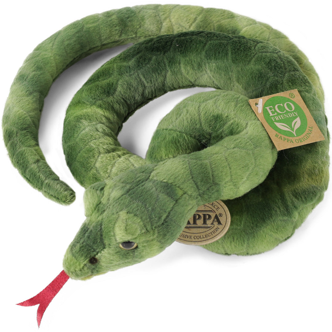 rappa knuffelslang groen - 90 cm