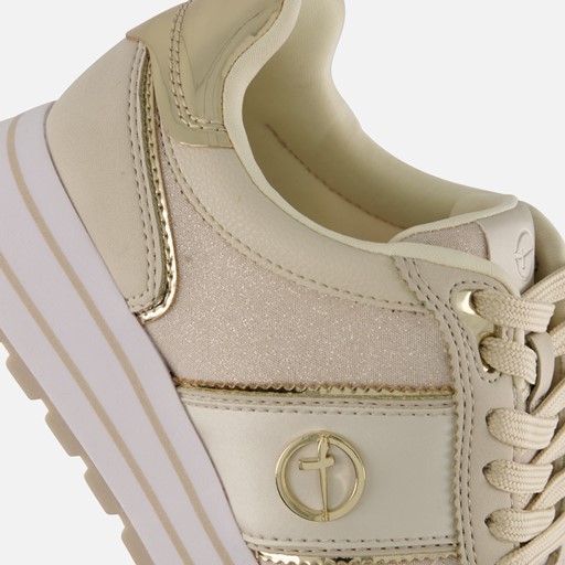 Tamaris Essential Sneakers beige Textiel