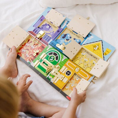 Melissa & Doug Låsebrett 6 Luker Med Dyr