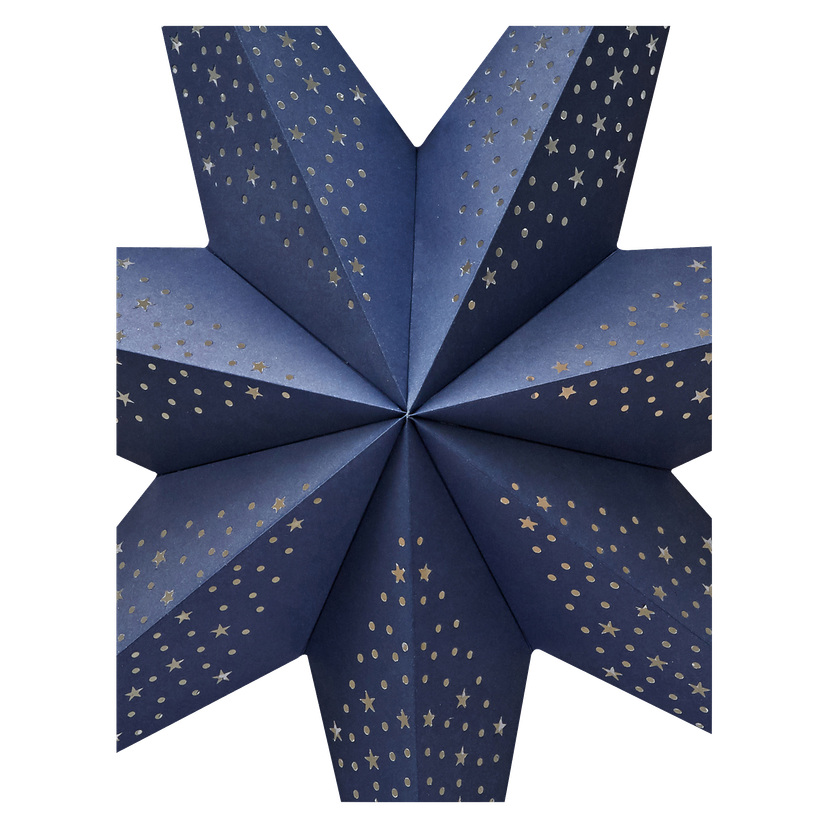 Blå adventsstjerne Ø60 cm E14