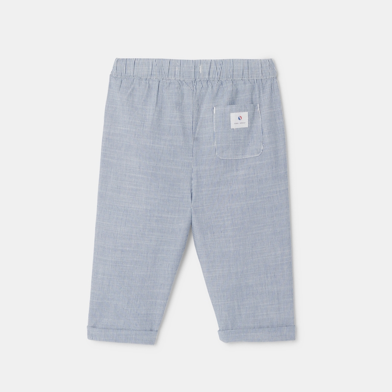Pantalon en coton bio bleu mixte Absorba