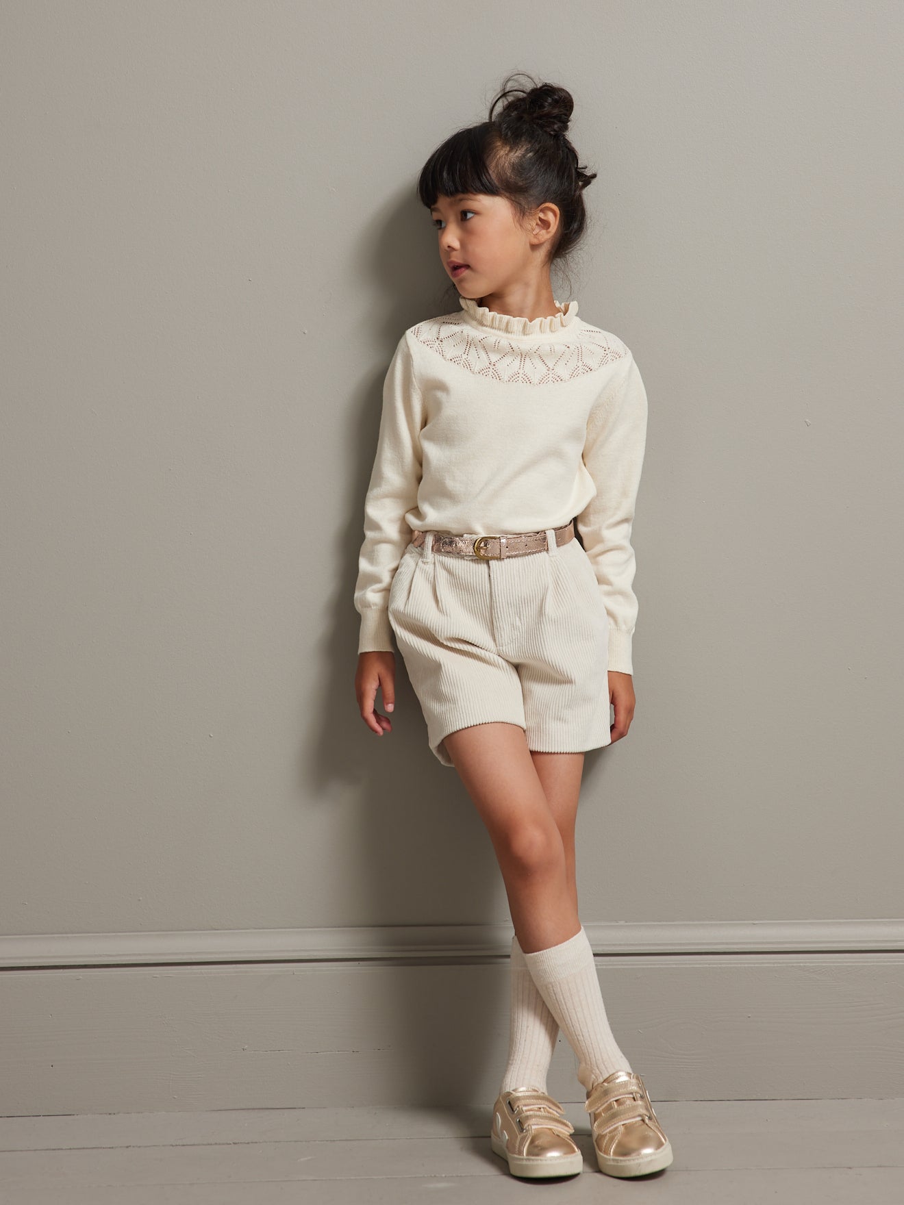 Pull Fille coton et cachemire