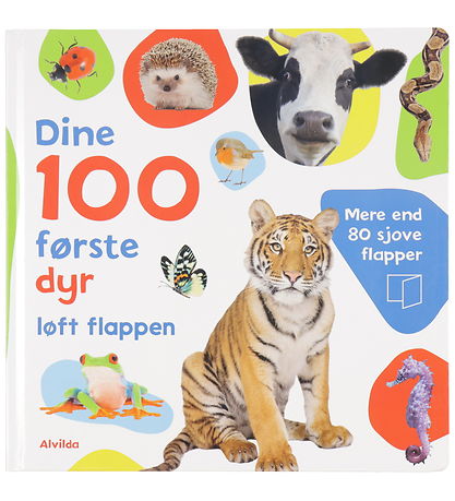 Alvilda Billedbog m. Flapper - Dine 100 F?rste Dyr - Dansk