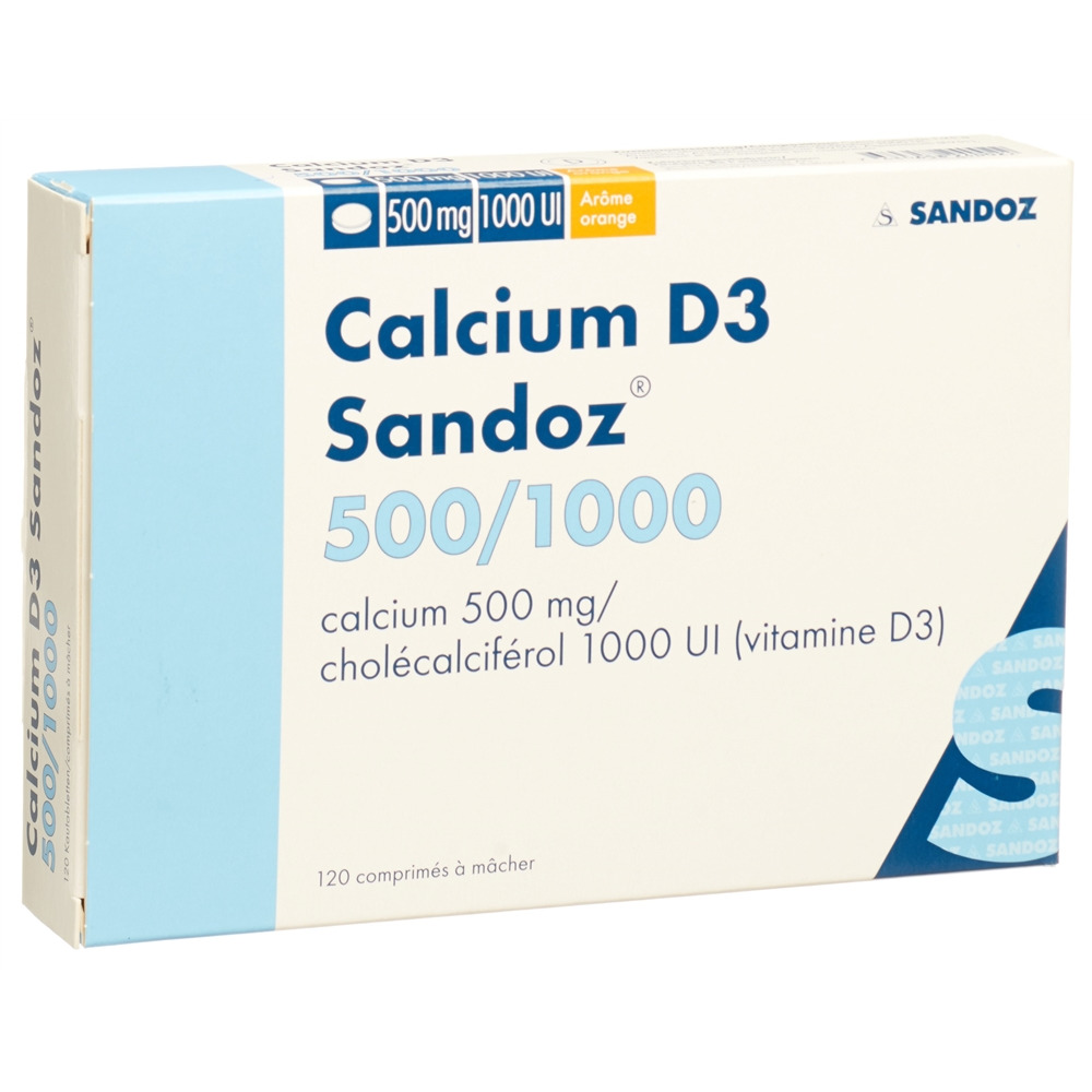 CALCIUM D3 Sandoz Kautabl 500/1000 Ds 120 Stk