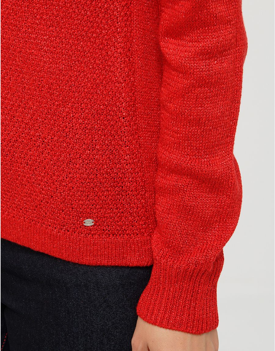 Pull irisé rouge