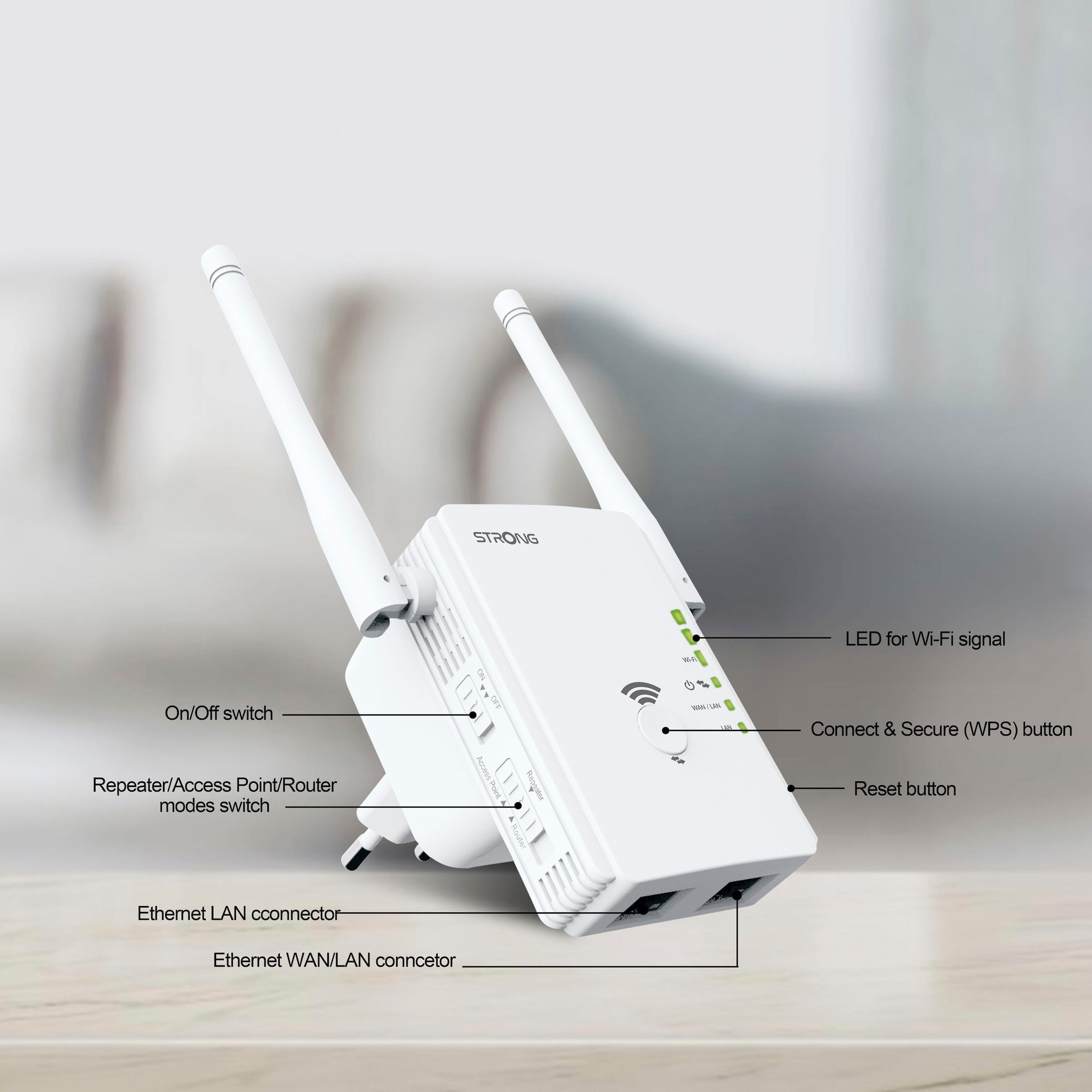 Strong Netzwerk-Adapter »Universal Repeater 300 Mbit/s« Repeater
