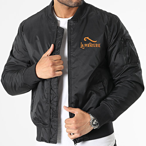 Veste Bomber Wave Noir Orange