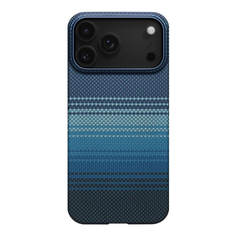 iPhone 17 Pro MagEZ Fushion Weaving MagSafe Aramid Schutzhülle (KI1703MP) - Moonrise (Blau / Schwarz)