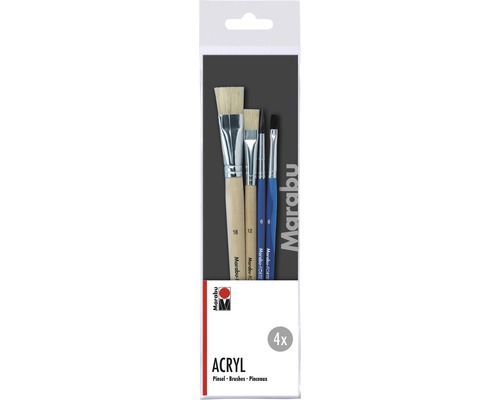 Marabu Artist Brush Set Acryl 4-delig