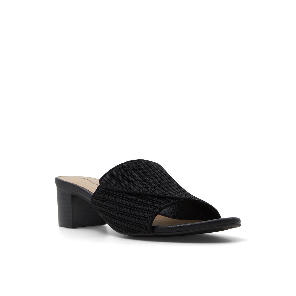 SOLEMATE-Orrie-Sandales mules - Talon bloc - Noir