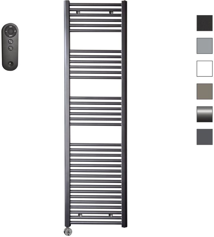 Sanicare - HVS - Elektrische Radiator - Gunmetal - 60x172cm - Met Afstandsbediening en Thermostaat