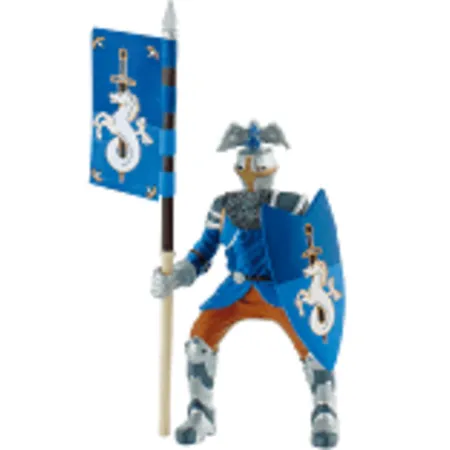 Bullyland 80785 Ritter Fahnenträger blau