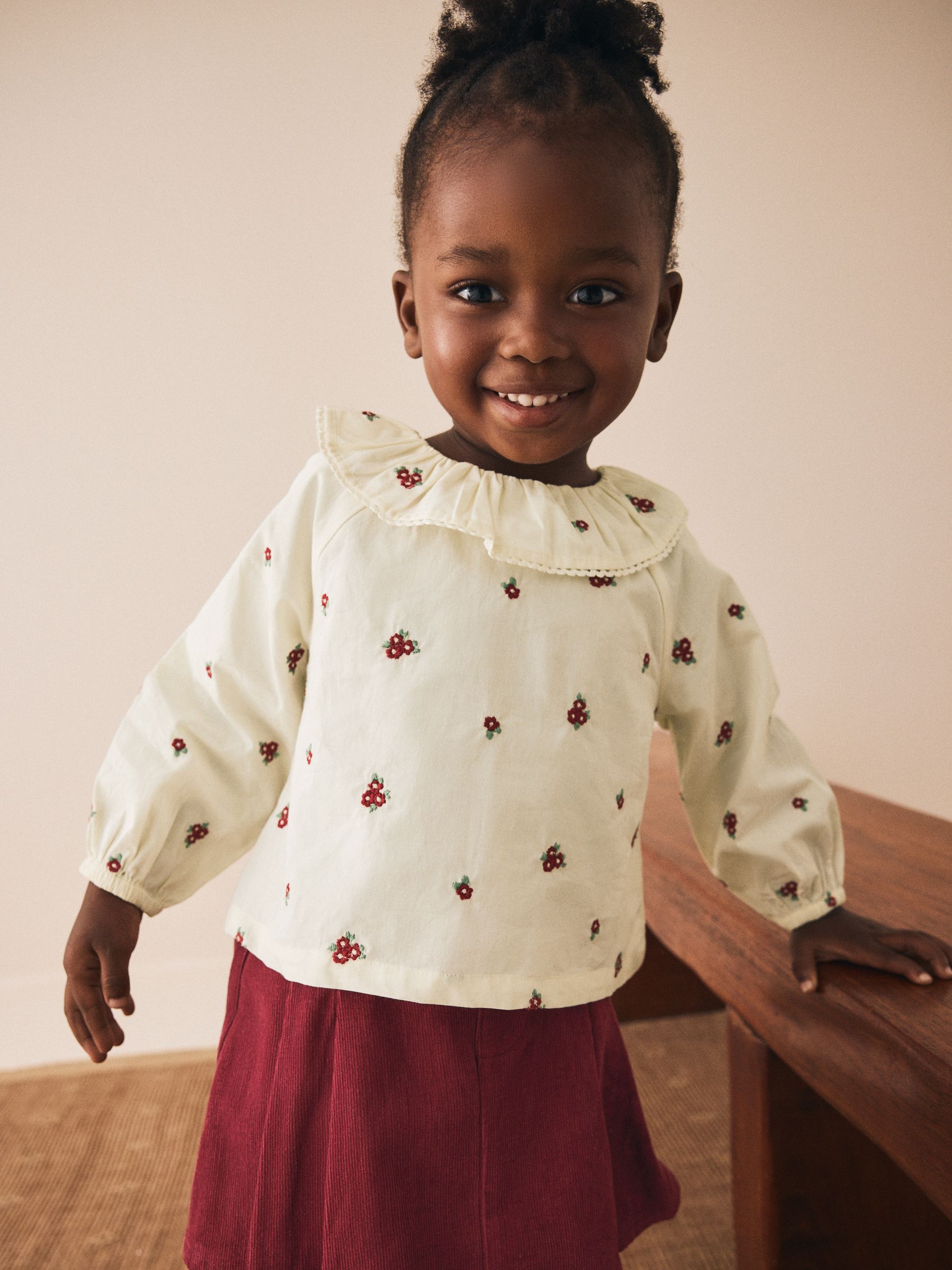 Rood - Skort Embellished Blouse and Tights Set (3mths-7yrs)
