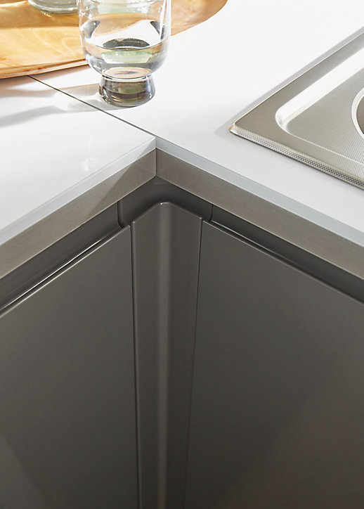 Fileur d'angle GoodHome Garcinia anthracite brillant H. 71.5 cm x l. 59 mm x Ep. 5 mm
