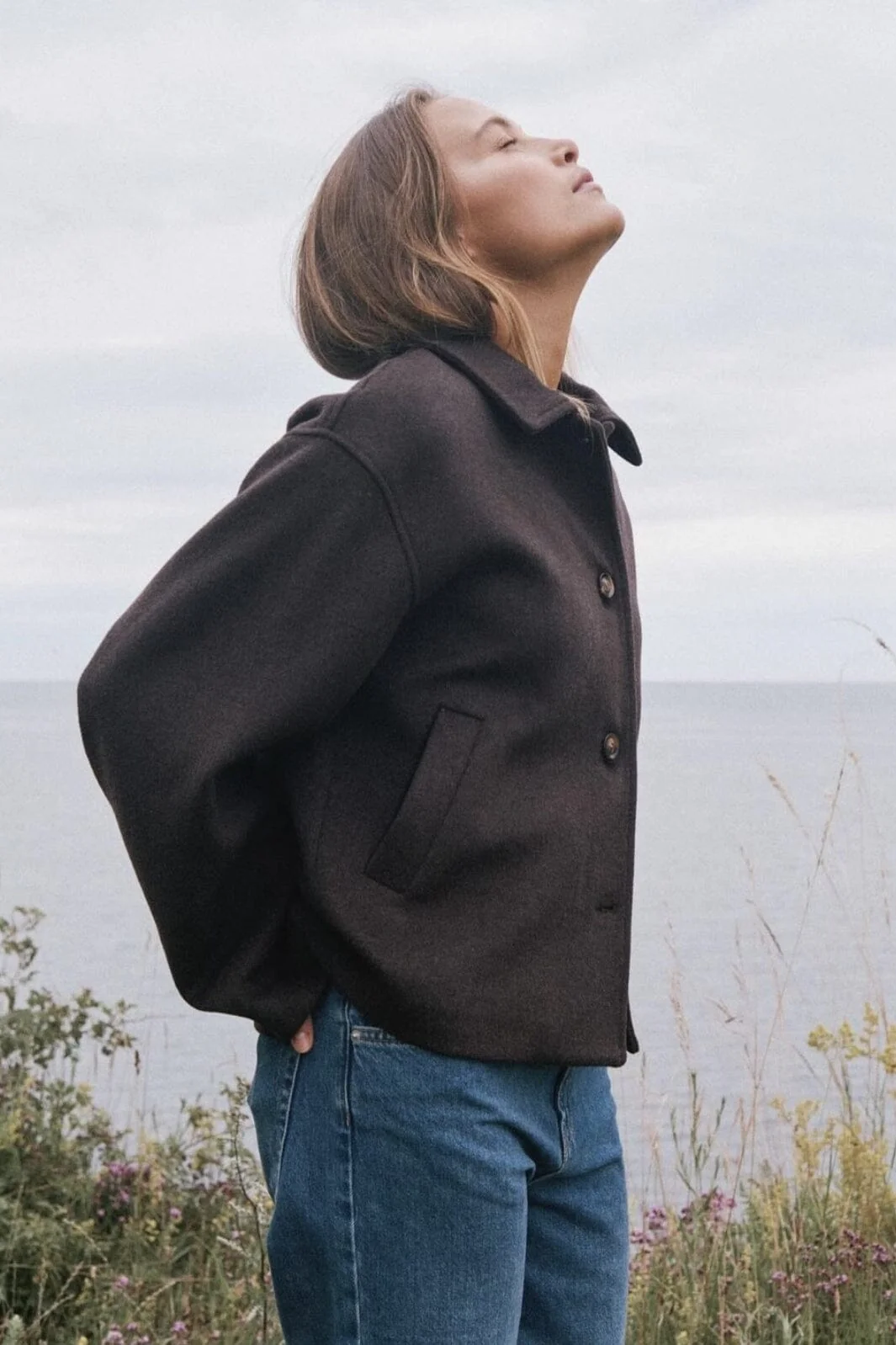 Neo Noir Hamra Wool Jacket chocolate brown