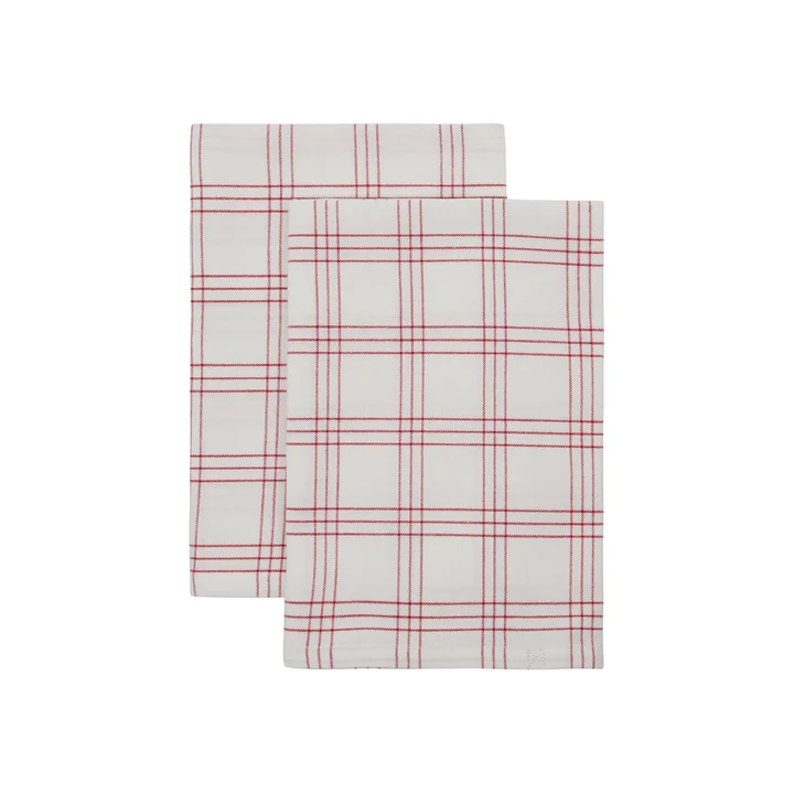 Nicolas Vahé - Chef Geschirrtücher, 70 x 50 cm, rot / weiss (2er-Set)