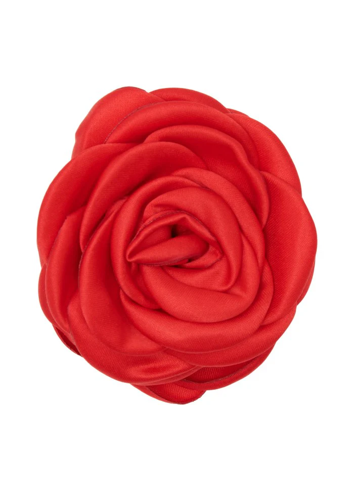 Pico  Small Satin Rose hårklemme - Bright Red