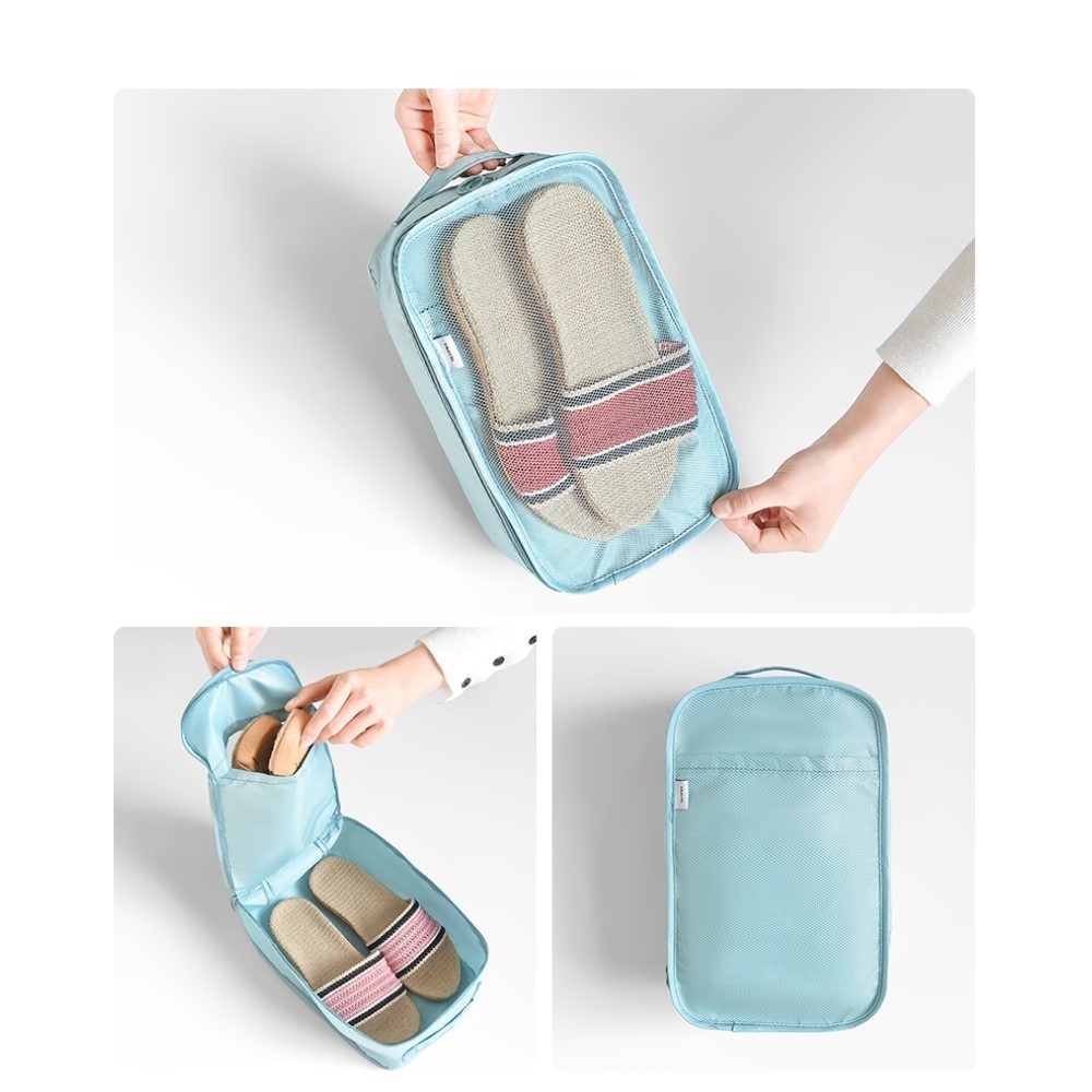 8in1 Spritzwasserfester Koffer Organizer Reise Gepäck Kompressions Kleidertaschen Set - Grau