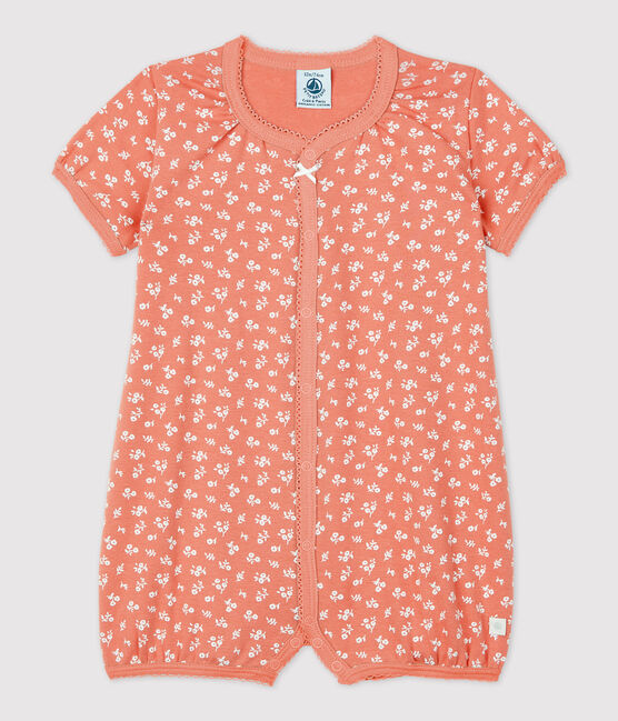 Combicourt fleuri bébé en coton biologique