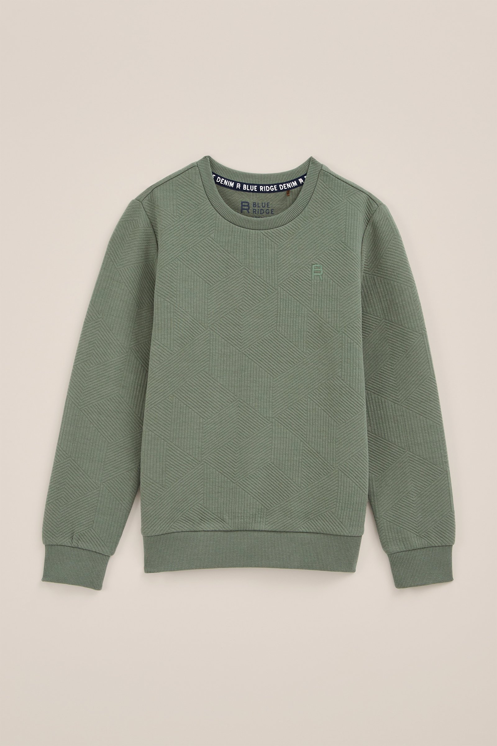 Jongens sweater met structuur Blue Ridge Legergroen