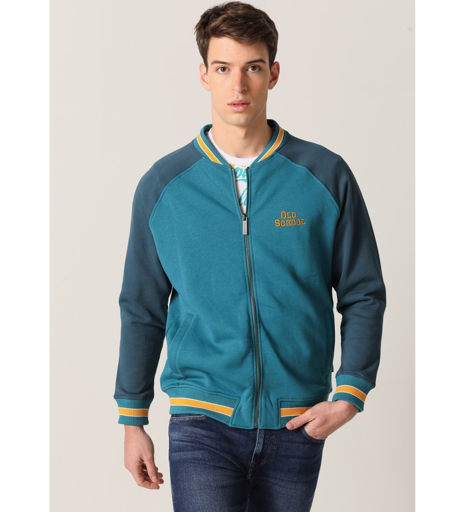 Jaqueta Bomber Six Valves Turquesa e Amarela