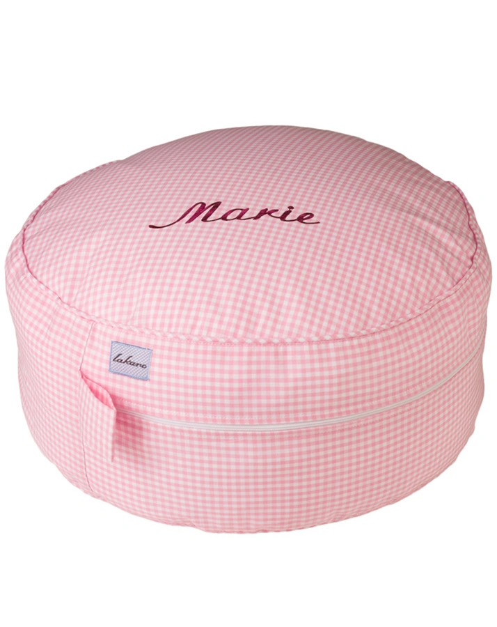 Personalisiertes Sitzkissen UNI rosa (Farbe: weiss)