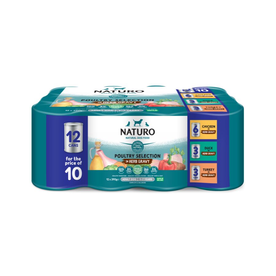 NATURO DOG TIN MULTIPACK 12x390
