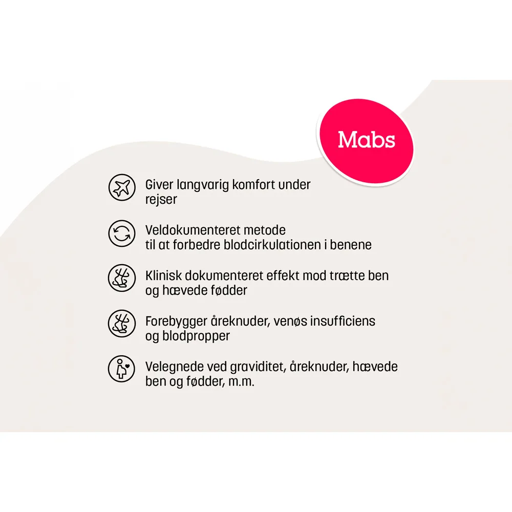 Mabs Travel Cotton Knee Black - Flere størrelser