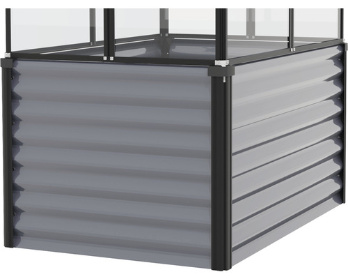 Klassieke verhoogde tuinbak, Gaia Jumbo basis 121,7 x 83,1 x 65 cm granietzwart