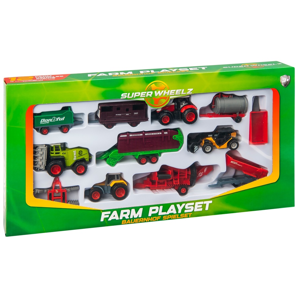 Super Wheelz 12-teiliges Bauernhof-Spielset