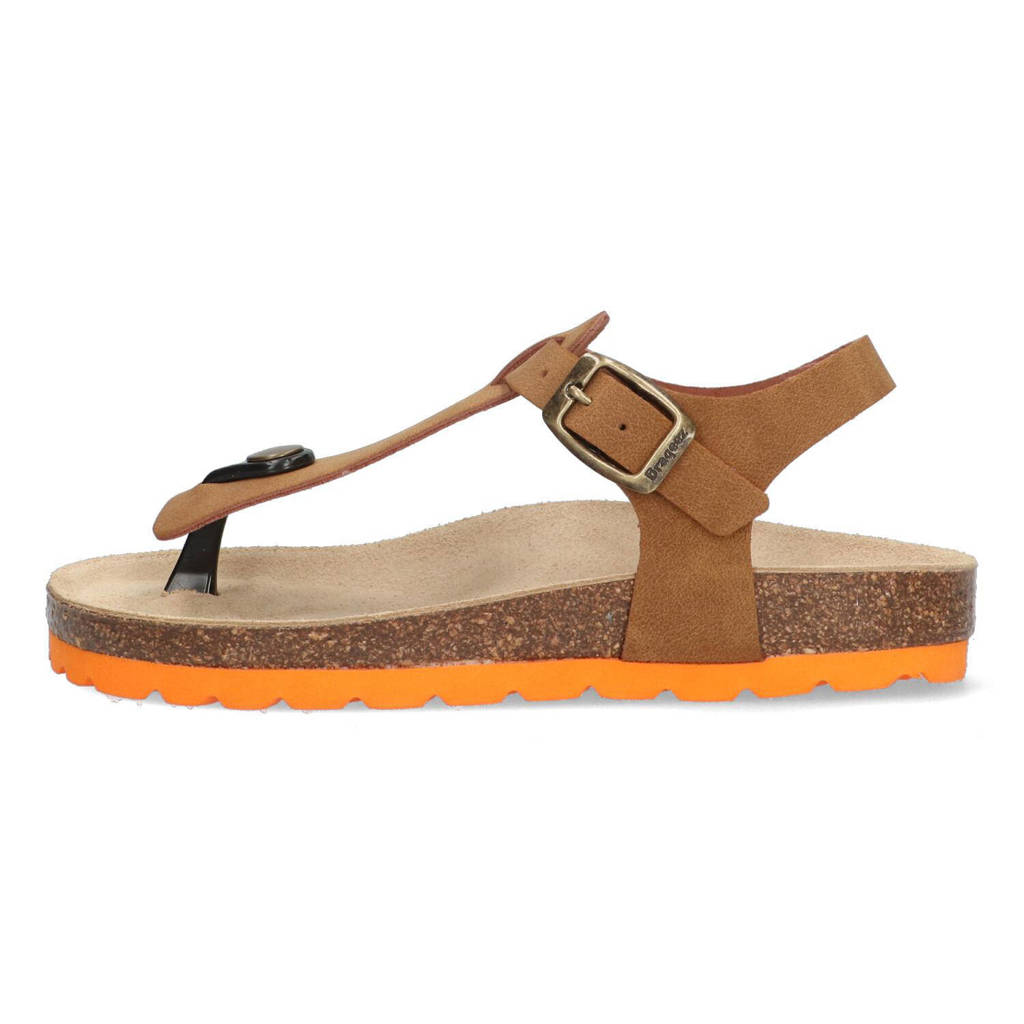 Braqeez Sammy Spainsandalen cognac