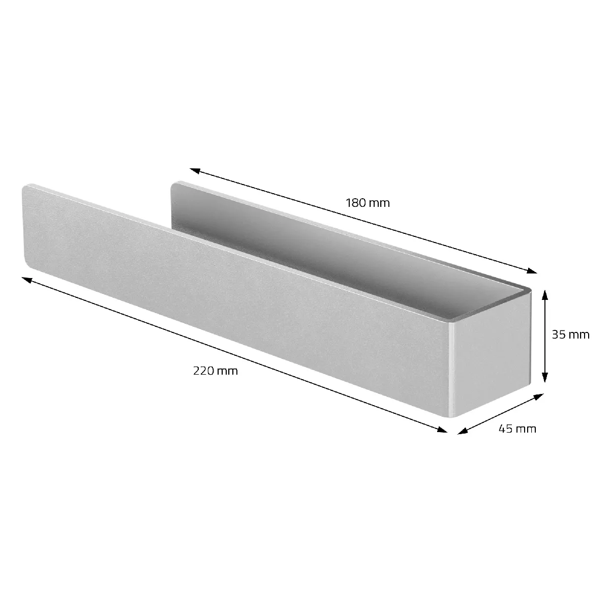 ML-Design Porte-serviettes 2 pièces - Argent