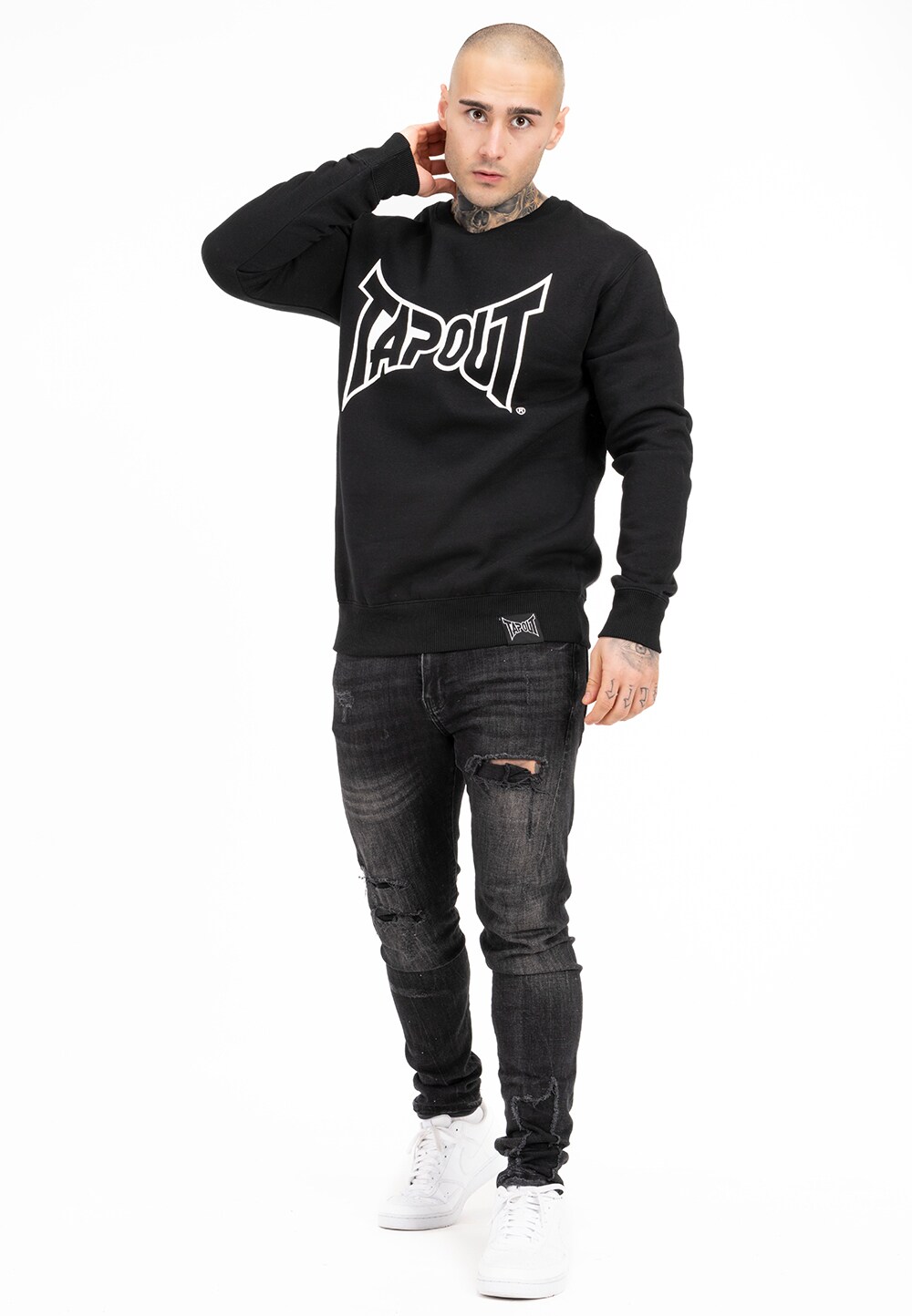 Tapout Herren Rundhals Sweatshirt normale Passform MARFA SWEATER