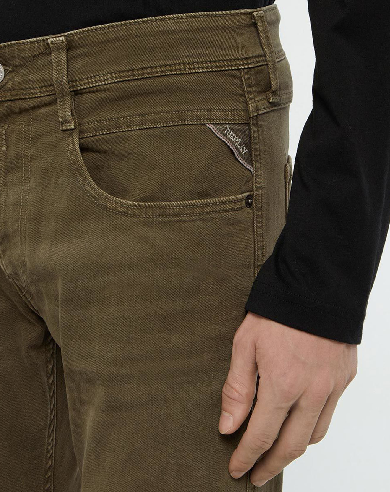 Replay Jean Slim Bull Denim Anbass kaki