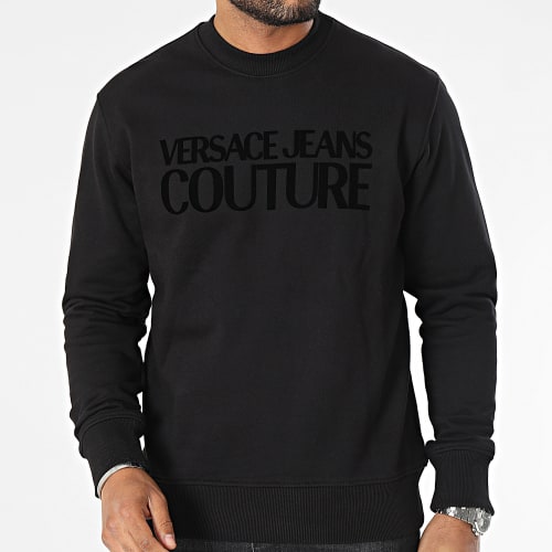 Sweat Crewneck Logo Flock 75GAIT03 Noir