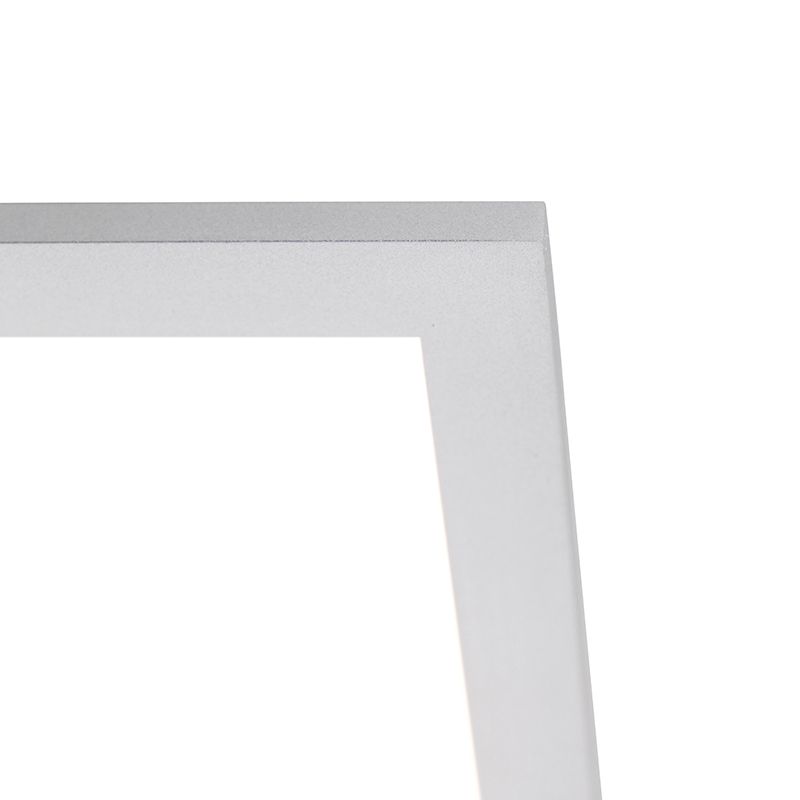 Modern LED-paneel staal 40 cm incl. LED - Liv