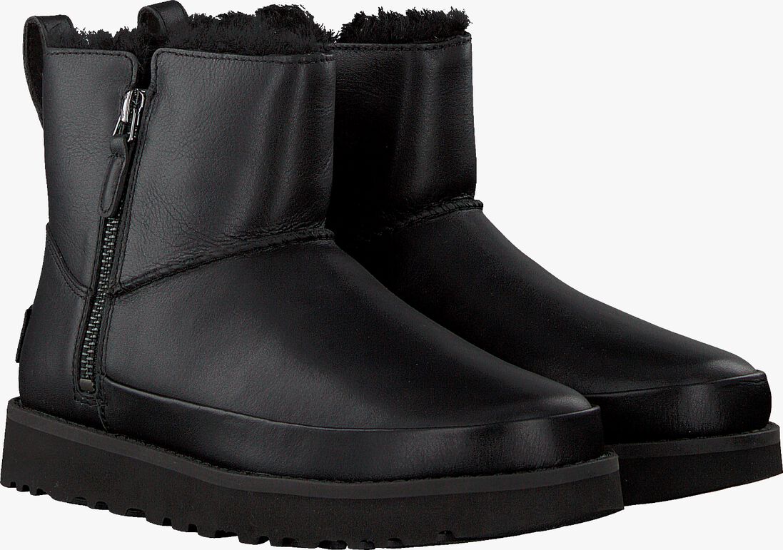 UGG zwarte ugg vachtlaarzen w classic zip mini