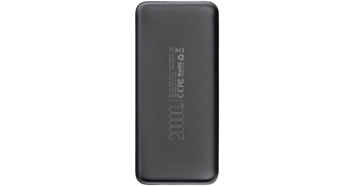 VEGERA20 powerbank 20.000 mAh  (Zwart)