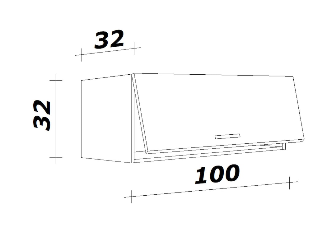 Küchen Hängeschrank AVILA I 100 cm Eiche /weiß matt
