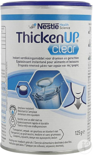 Nestlé Health Science ThickenUP Clear Épaississant Instantané Pour Aliments-Boissons Pot 125g