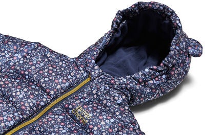 Petite Chérie Atelier Elise Vinterdress Baby, Navy Flower