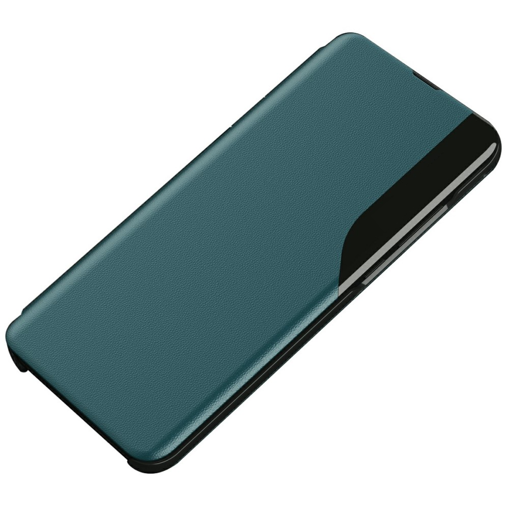 Samsung Galaxy S25 Ultra Leder Hülle Small Window View Flip Case - Petrol